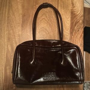 Marge Sherwood Boston Bag in Mocha Crinkle